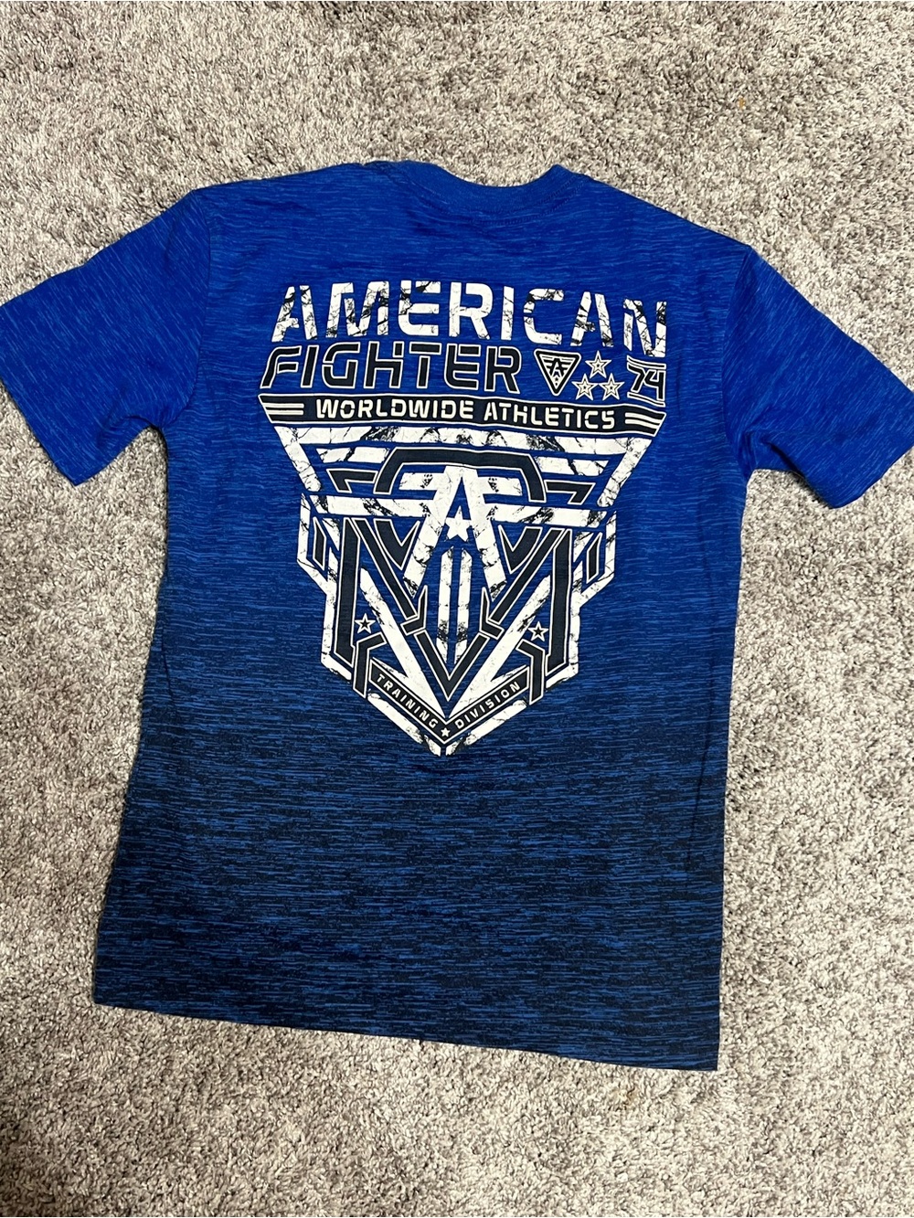 American Fighter Blue Gradient Graphic Short Sleeve Tee